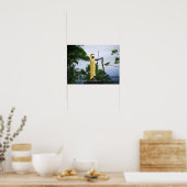 Hawaiian King Kamehameha Statue, Seitenansicht Poster (Küche)