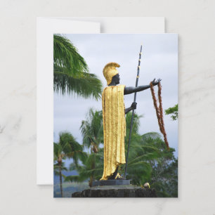 Hawaiian King Kamehameha Statue, Seitenansicht Postkarte