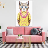 Hawaiian Kitty Cat Leinwanddruck (Insitu (Wohnzimmer))