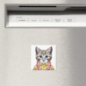 Hawaiian Kitty Cat Magnet (In Situ (Geschirrspüler))