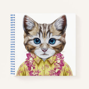 Hawaiian Kitty Cat Notizblock