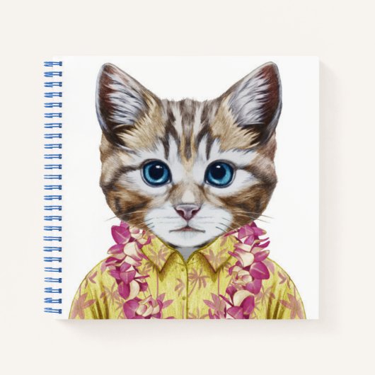 Hawaiian Kitty Cat Notizblock (Vorderseite)
