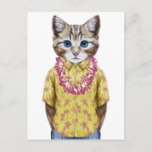 Hawaiian Kitty Cat Postkarte (Vorderseite)