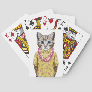 Hawaiian Kitty Cat Spielkarten