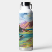 Hawaiian Ko'olau Berg Majestät Wasserflasche Trinkflasche (Vorderseite)