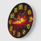 Hawaiian Lava Flow Große Wanduhr (Winkel)