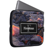 Hawaiian Lava Flow mit Ihrem Namen und Monogramm Laptopschutzhülle (Vorne Rechts)