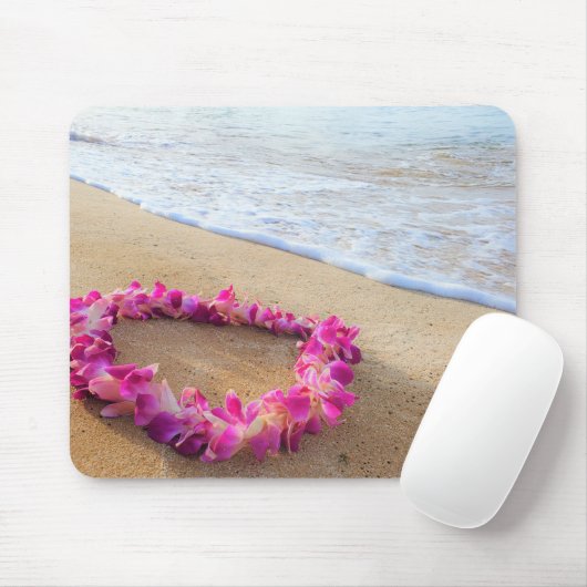 Hawaiian Lei am Sandy Beach Mousepad (Mit Mouse)