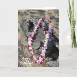 Hawaiian Lei auf der Beach Birthday Card Karte