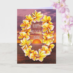 Hawaiian Lei mit anpassbarem Text Muttertag Karte