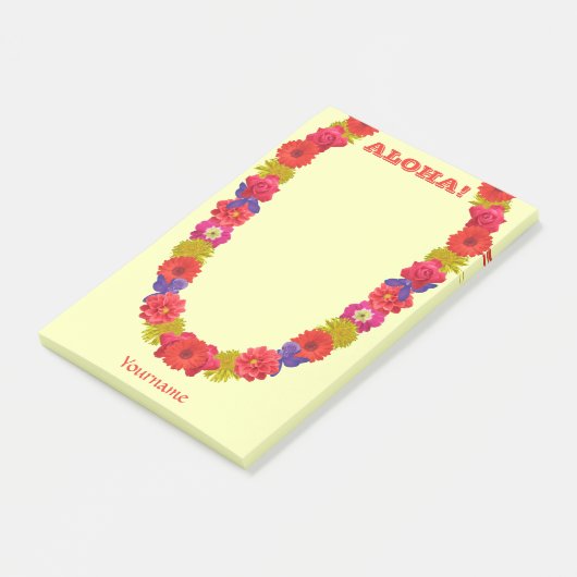 Hawaiian Lei Post-It Notes Klebezettel (angewinkelt)