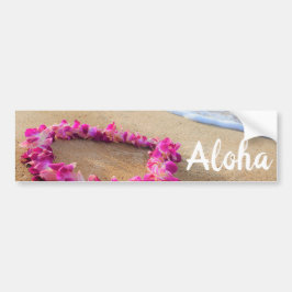 Hawaiian Lei Sandy Beach Aloha Autoaufkleber