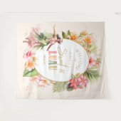 Hawaiian Luau 16 . Geburtstag Hula Begrüßungsnumme Wandteppich (Vorderseite (Horizontal))