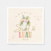Hawaiian Luau 16 . Geburtstag ID1092 Serviette (Vorderseite)