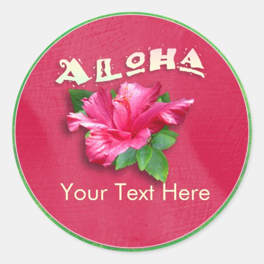 Hawaiian Luau Aloha Stickers (Vorderseite)