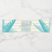 Hawaiian Luau, Ananas Wasserflaschenetikett (Einzelnes Label)