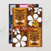 Hawaiian Luau Ankündigungspostkarte (Vorne/Hinten)