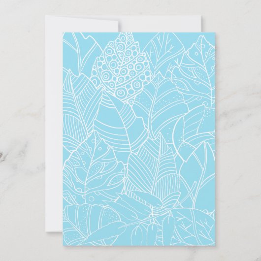 Hawaiian Luau Birthday Einladung (Rückseite)