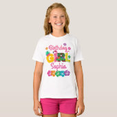 Hawaiian Luau Birthday Girl Summer T-Shirt (Vorne ganz)