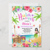 Hawaiian Luau Birthday Party Tropical Birthday Einladung (Vorderseite)
