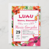 Hawaiian Luau Bridal Dusche Einladung (Vorderseite)