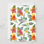 Hawaiian Luau Bridal Dusche Einladung (Rückseite)