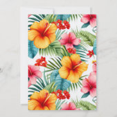 Hawaiian Luau Colorful Brautparty Einladung (Rückseite)