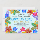 Hawaiian Luau Custom Party Hibiskus Einladungen (Vorderseite)