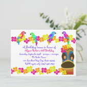 Hawaiian Luau Einladung (Stehend Vorderseite)