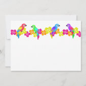 Hawaiian Luau Einladung (Rückseite)