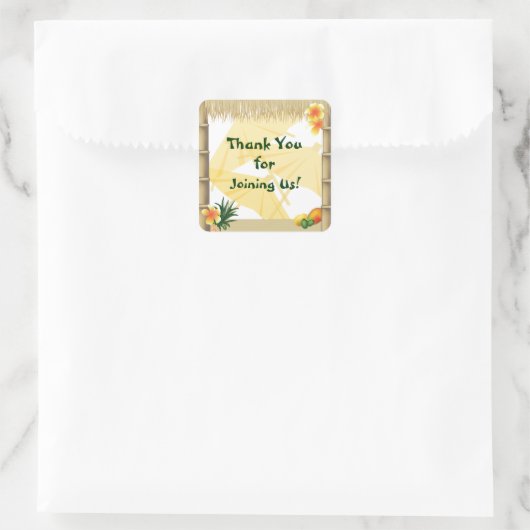 Hawaiian Luau Gastgeschenk Sticker (Tasche)