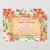 Hawaiian Luau Geburtstagsparty Einladung (Vorne/Hinten)