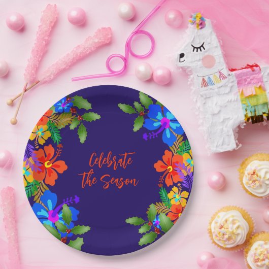 Hawaiian Luau Holiday Celebration Pappteller (Party)
