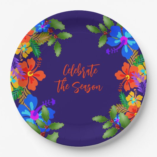 Hawaiian Luau Holiday Celebration Pappteller (Vorderseite)