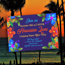 Hawaiian Luau Holiday Party Hibisken in Holly