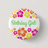 Hawaiian Luau Kindergeburtstag Party Button (Vorderseite)