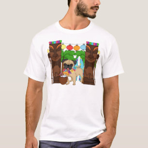 Hawaiian-Luau-Mops - kundenspezifisch T-Shirt