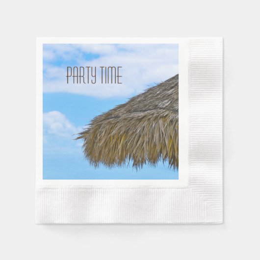 Hawaiian Luau Party tiki Hütte Serviette (Vorderseite)