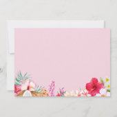 Hawaiian Luau Pineaple Girl Picture Birthday Einladung (Rückseite)