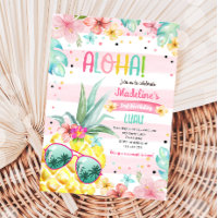 Hawaiian Luau Pineaple Tropical Girl Birthday