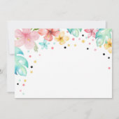 Hawaiian Luau Pineaple Tropical Girl Birthday Einladung (Rückseite)