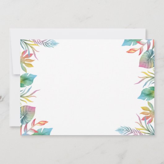 Hawaiian Luau Pineaple Tropical Girl Birthday Einladung (Rückseite)