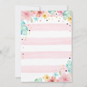 Hawaiian Luau Pineapple Pool Party Girl Birthday Einladung (Rückseite)