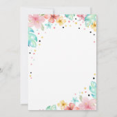 Hawaiian Luau Pineapple Pool Party Girl Birthday Einladung (Rückseite)