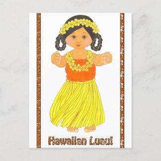 Hawaiian Luau Postcard Einladungen