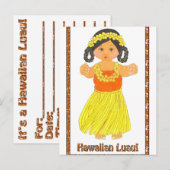 Hawaiian Luau Postcard Einladungen (Vorne/Hinten)