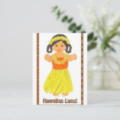 Hawaiian Luau Postcard Einladungen (Stehend Vorderseite)
