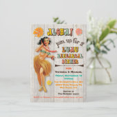 Hawaiian Luau Probe Dinner Einladungen (Stehend Vorderseite)