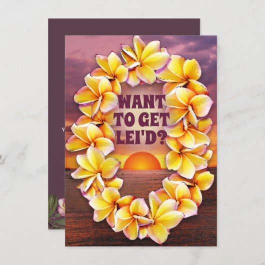 Hawaiian Luau (Text anpassbar) (Vorne/Hinten)