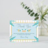 Hawaiian Luau Thank You Cards Postkarte (Stehend Vorderseite)